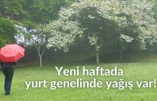 Yeni haftada yurt genelinde yağış var!