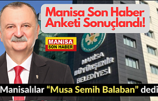 Manisa Son Haber Anketi Sonuçlandı! Manisalılar...