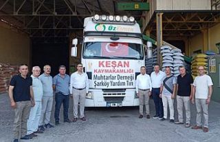 Yangın mağduru çiftçilere yem desteği