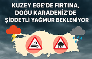 Kuzey Ege’de Fırtına, Doğu Karadeniz’de Şiddetli...
