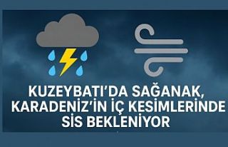 Kuzeybatı’da Sağanak, Karadeniz’in İç Kesimlerinde...