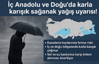 İç Anadolu ve Doğu’da karla karışık sağanak...