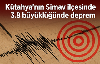 Kütahya'nın Simav ilçesinde 3.8 büyüklüğünde...
