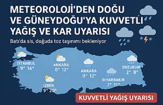 Meteoroloji’den Doğu ve Güneydoğu’ya kuvvetli...