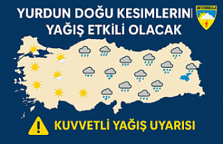 Yurdun Doğu Kesimlerinde Yağış Etkili Olacak