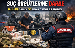 JANDARMADAN 9 İLDE ORGANİZE SUÇ ÖRGÜTLERİNE...