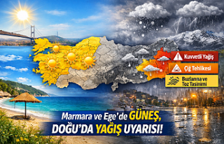 Marmara ve Ege’de Güneş Yüzünü Gösteriyor,...