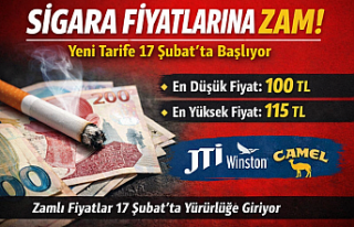 Sigara Fiyatlarında Yeni Tarife 17 Şubat’ta Başlıyor