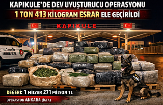Kapıkule’de dev uyuşturucu operasyonu: 1,4 ton...