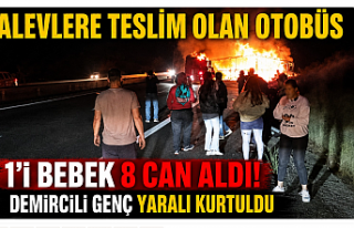 ALEVLERE TESLİM OLAN OTOBÜS 1' İ BEBEK 8 CAN...