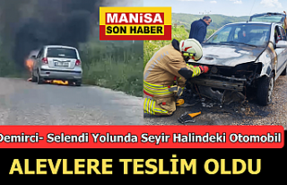 Demirci- Selendi Yolunda Seyir Halindeki Otomobil...