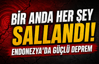 Bir Anda Her Şey Sallandı! Endonezya'da Güçlü...