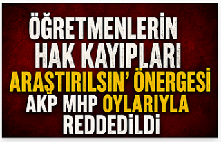 Öğretmenlerin Hak Kayıplarının Araştırılması...