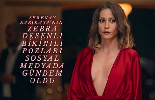 Serenay Sarıkaya’nın Zebra Desenli Bikinili Pozları...
