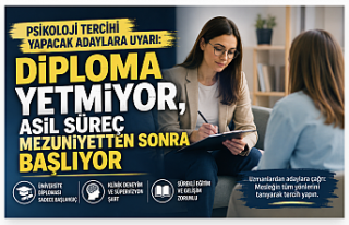 Psikoloji Tercihi Yapacak Adaylara Uyarı: Diploma...