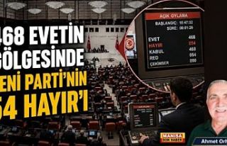 468 EVETİN GÖLGESİNDE YENİ PARTİ’NİN 54 HAYIR’I...