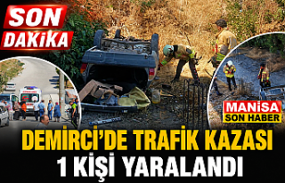 Demirci’de Trafik Kazası: Araç 8 Metreden Arsaya...