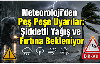 Meteoroloji’den Peş Peşe Uyarılar: Şiddetli...