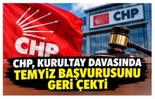 CHP, Kurultay Davasında Temyiz Başvurusunu Geri...