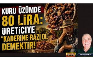 KURU ÜZÜMDE 80 LİRA: ÜRETİCİYE “KADERİNE...
