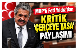 MHP’li Feti Yıldız’dan ‘Çerçeve Yasa’...