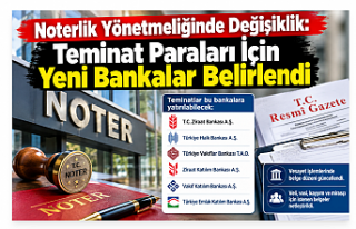 Noterlik Yönetmeliğinde Değişiklik: Teminat Paraları...