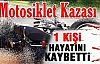 Motosiklet bariyere çarptı 1 ölü