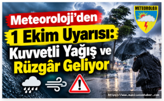 Meteoroloji’den 1 Ekim Uyarısı: Kuvvetli Yağış ve Rüzgâr Geliyor