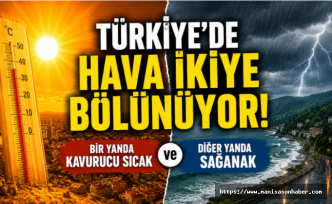 Türkiye'de Hava İkiye Bölünüyor! Bir Yanda Kavurucu Sıcak, Diğer Yanda Sağanak
