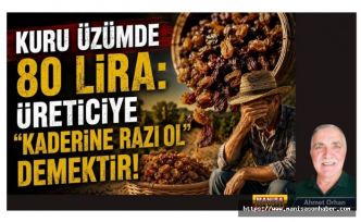 KURU ÜZÜMDE 80 LİRA: ÜRETİCİYE “KADERİNE RAZI OL” DEMEKTİR! / Ahmet Orhan Yazdı...