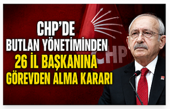 CHP'de Butlan Yönetiminden 26 İl Başkanına Görevden Alma Kararı.. Manisa'da var!