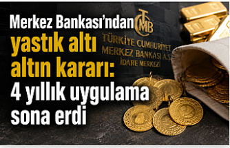 Merkez Bankası’ndan yastık altı altın kararı: 4 yıllık uygulama sona erdi