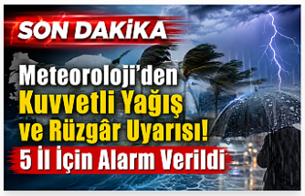 Meteoroloji’den Kuvvetli Yağış ve Rüzgâr Uyarısı! 5 İl İçin Alarm Verildi