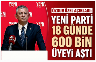 Özgür Özel açıkladı: YENİ Parti 18 günde 600 bin üyeyi aştı