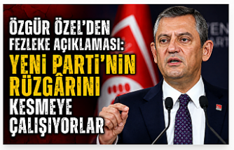 Özgür Özel’den fezleke çıkışı: “Yeni Parti’nin rüzgârını kesmek istiyorlar”