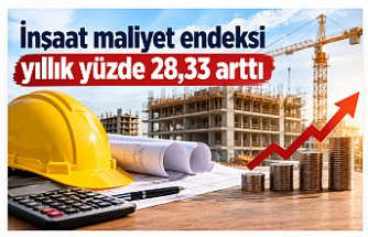 İnşaat maliyet endeksi yıllık yüzde 28,33 arttı