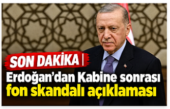 SON DAKİKA | Erdoğan’dan Kabine sonrası fon skandalı açıklaması