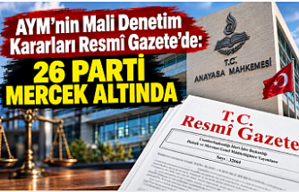 AYM’nin Mali Denetim Kararları Resmî Gazete’de: 26 Parti Mercek Altında