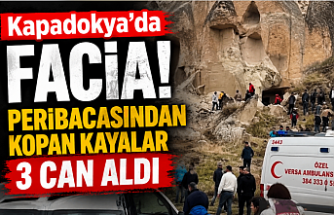 Kapadokya’da Facia! Peribacasından Kopan Kayalar 3 Can Aldı