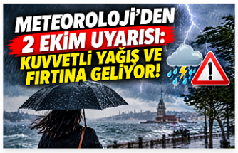 Meteoroloji’den 2 Ekim Uyarısı: Kuvvetli Yağış ve Fırtına Geliyor