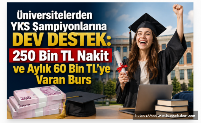 Üniversitelerden YKS Şampiyonlarına Dev Destek: 250 Bin TL Nakit ve Aylık 60 Bin TL'ye Varan Burs