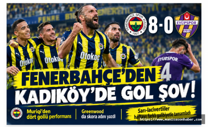 Fenerbahçe’den Süper Lig’de Gol Şovu: Eyüpspor’a 8-0