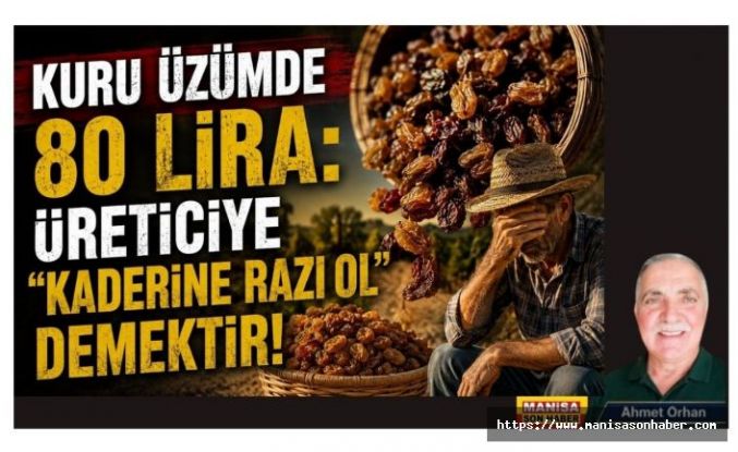 KURU ÜZÜMDE 80 LİRA: ÜRETİCİYE “KADERİNE RAZI OL” DEMEKTİR! / Ahmet Orhan Yazdı...